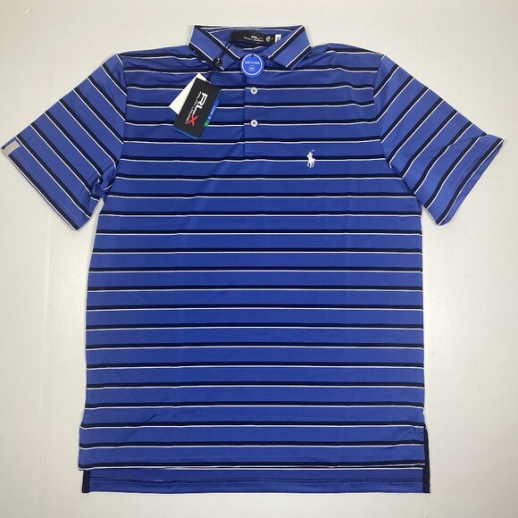 NWT Polo Ralph Lauren RLX Golf Performance Stretch Shirt - Striped - Picture 1 of 9